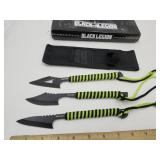 Black Legion Throwing Knives w Sheath