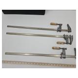 3 Metal Bar Clamps- See Size