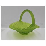 VTG Westmorland Frosted Rose Pressed Basket 8 1/4"