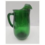 Anchor HOcking Green Ice Lip Pitcher 9"H