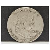 1949 D   Silver Franklin Half Dollar Coin