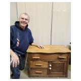 Antique Oak  Wash Stand Cabinet 33 x 18 x 23" h