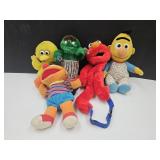 Sesame Street Plush, Elmo, Oscar The Grouch +