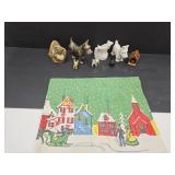 Lot Scotty Dog Figures-Metal,+,& Christmas Runner