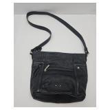 Stone Mountain Black Leather Purse 11-12"Wide