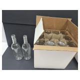 Lot of 12 Glass Bottles for Crafts or Wine