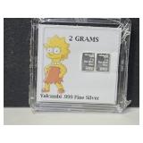 Simpsons 2 Grams .999 Valcambi Silver