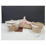 Nice Longaberger 3 Piece  Breast Cancer Set