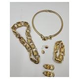 Costume Jewelry Lot- Trifari Necklace, Earrings,+