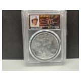 2021 Silver  Eagle  Dollar Coin Graded MS70