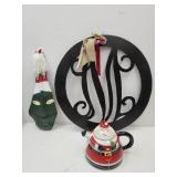 Santa Teapot, Grinch, & Ornament Decor