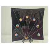 Fused Glass 11" Square Plate