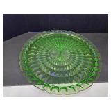 Uranium Glass 13.5" Serving Platter