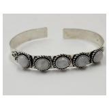 925 Silver Moonstone Cuff Bracelet