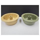 Longaberger Pottery-2 Mini Bundt Dishes