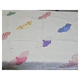 Vintage Quilt  50 x 50"  Butterflies See Small Sp