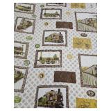 Quilted Bedspread with Train Decor 54 x 82