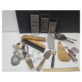 Primitive Lot Of Kitchen Utensils, Cookie Cutters+