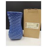 Longaberger Pottery- Cornflower Vase 8" w Box