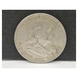 1960 D  Silver Franklin Half Dollar Coin