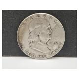 1952  Silver Franklin Half Dollar Coin