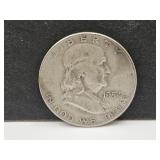 1954 D   Silver Franklin Half Dollar Coin