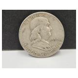 1954  Silver Franklin Half Dollar Coin