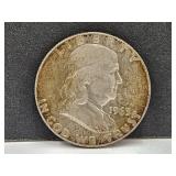 1963 D  Silver Franklin Half Dollar Coin