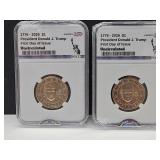 Two 2026 $1 Trump UNC First Day Issue