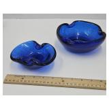 Cobalt Murano? Ashtrays Up To 6.5" W