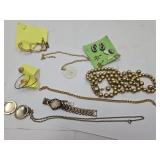 Costume Jewelry Lot- Gold Tone Hoop Earrings