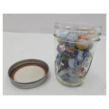 50 Beautiful Marbles in 1 Cup Ball Jar