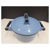 Cast Iron Enamel Pan w Lid Dansk See Handle