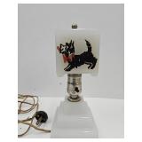 Vintage Scotty Dog Dresser Lamp 8.5" h