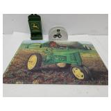 John Deere Cutting Board, Napkin Holder,Match Holr