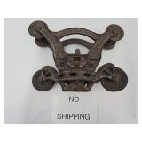 Cast Iron Strickler Barn Pulley 16"W