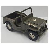 Vintage Metal Tonka Toy Miltary Jeep 9 3/4" L