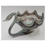 MCM Art Glass Swan 12.5" Long