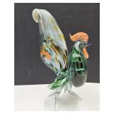 Murano or Murano Style LG Art Glass Rooster 11.5h