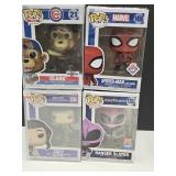 4 Funko Pops