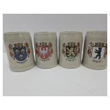 4 West Germany Beer Steins