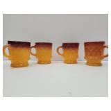 Set of 4 Fire King Kimberly Mugs