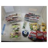 Large Lot Fishing Gear w Boxes