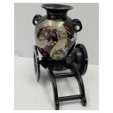 Japan Vase w Stand & Clock 13"L