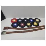 Western Belts w Buckles,  45 Records Buffalo Bill