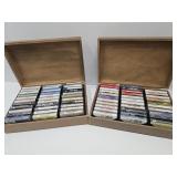 2 Wood Boxes w Cassette Tapes, Kenny Rogers ++++