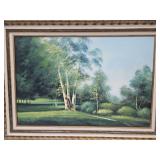 Signed & Framed Oil on Canvas Art 43 x 31"