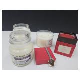 4 New Scented Candles; White Christmas +