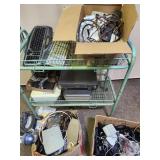 Large Lot of  Cords & Electronics Untested VHS+
