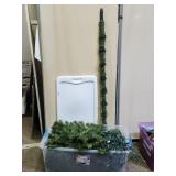 106 QT Clear Tote w Christmas Tree Branches Tree